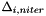 $\Delta_{i,niter}$